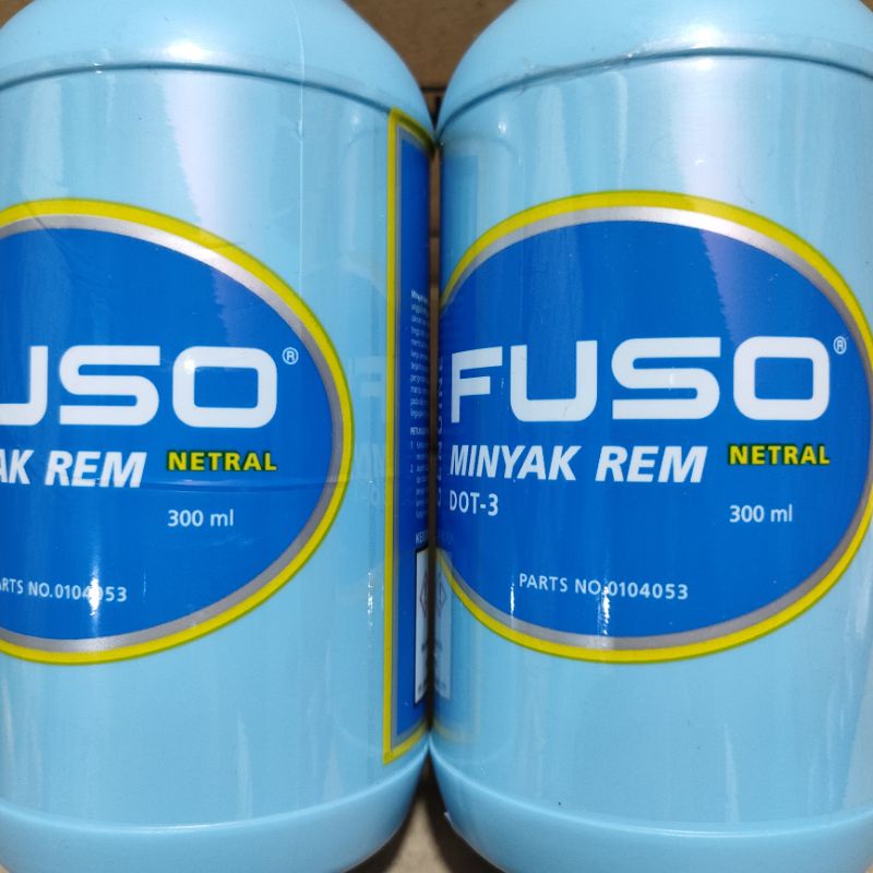 Minyak Rem FUSO 300ml DOT 3 Warna Putih / Bening Brake Fluid Oli Rem Minyak Rem 300ml Motor / Mobil