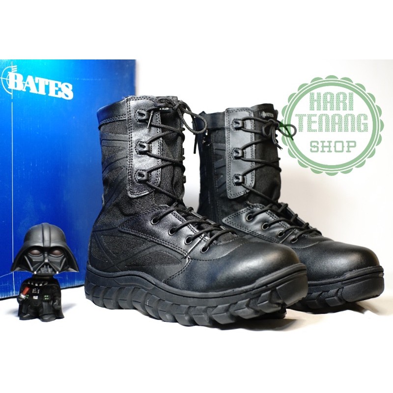 ( BATES) Sepatu tactical Boots army/sepatu PdL TNI POLRI 9inc import/Sepatu PdL pria wanita import warna hitam anti selip dan waterproof