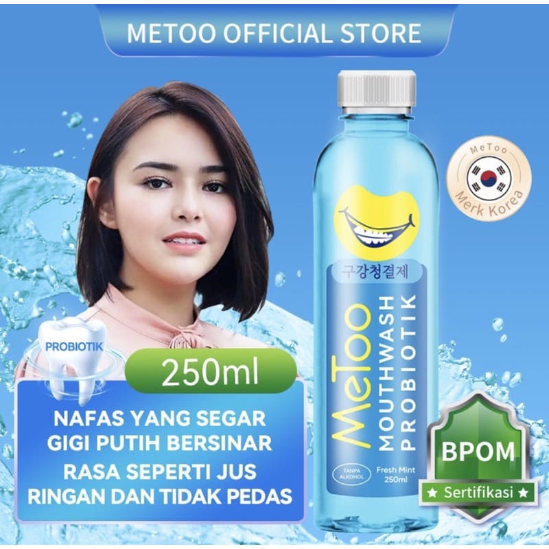 MeToo Obat Kumur Probiotik Mouthwash Pencegah Penghilang Karang Gigi - BPOM Approved