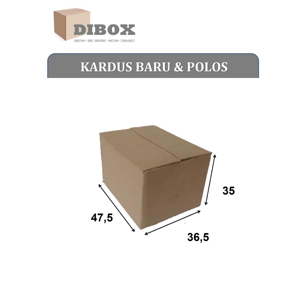 

KARDUS/BOX KARTON POLOS UKURAN 47,5X36,5X 35 CM SINGLE WALL