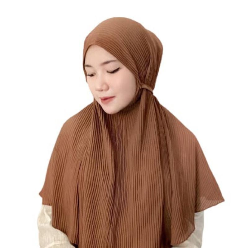 jilbab bergo plisket