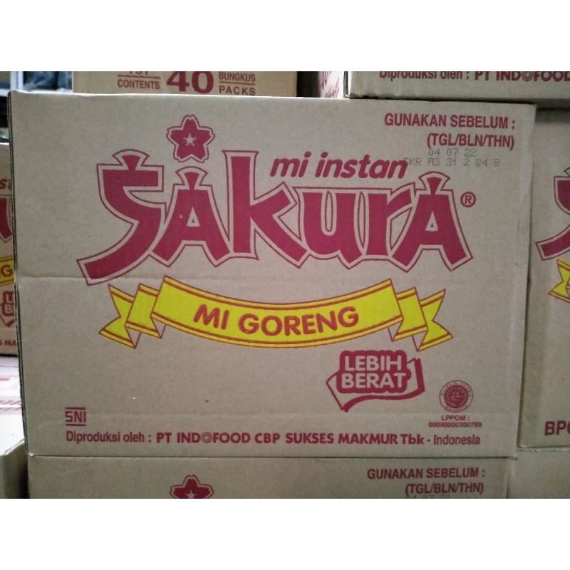 

EXP JULI 2025. Mie sakura goreng 1 dus isi 40 pc/ mi sakura goreng murah