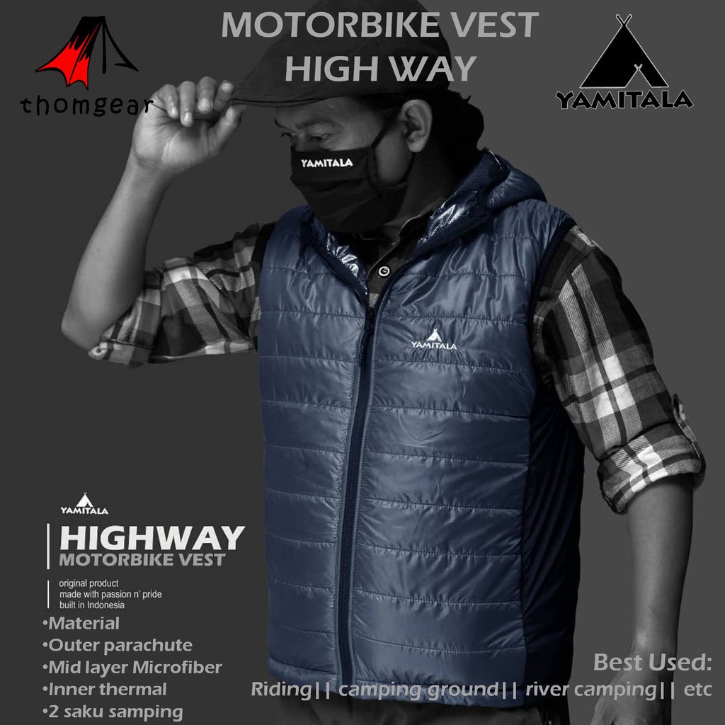 Thomgear Yamitala Rompi Highway Motorbike Vest Rompi Pelindung Saat Berkendara