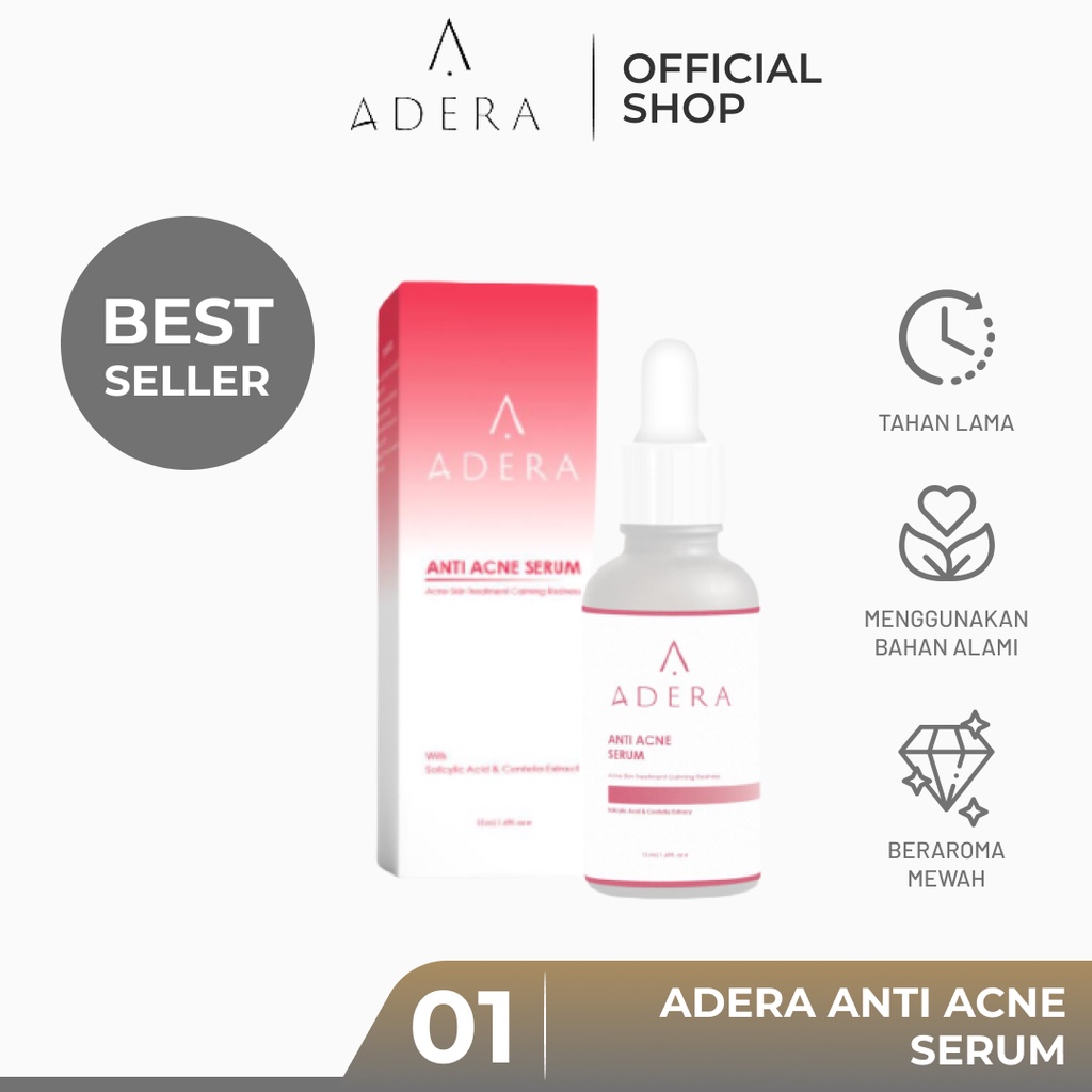 BISA COD Adera Face Serum Anti Acne/Jerawat, Dark Spot/Flek Hitam, Brightening/Pemutih ORIGINAL &amp; BPOM Resmi