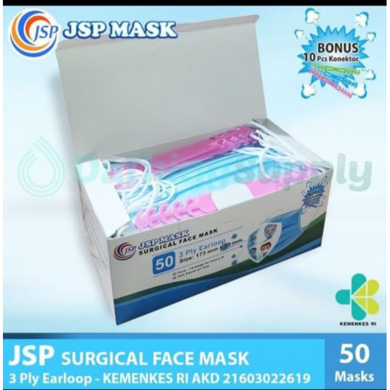 Masker JSP Earloop 50pcs/box
