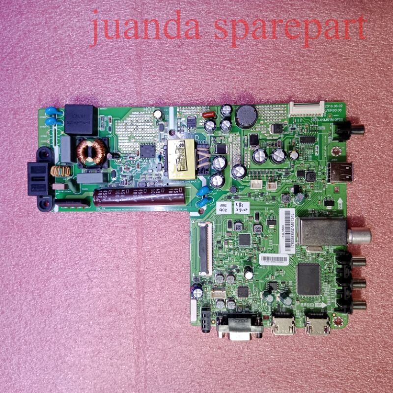 mainboard mb mesin tv led TOSHIBA 32L1600VJ soket panel 60pin modul tv mobo mesin tv toshiba led .