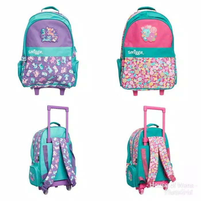 Kekinian smiggle backpack trolley Terkece