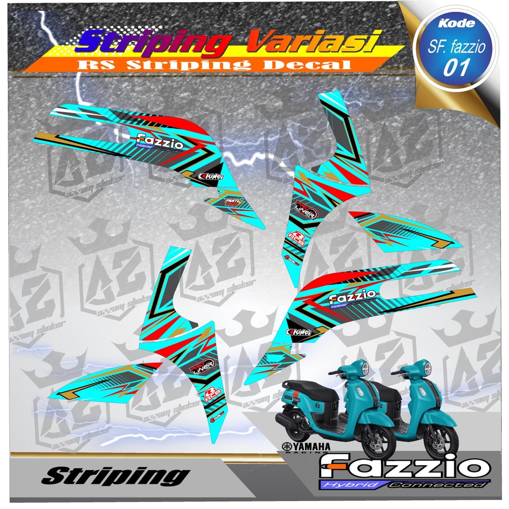 STRIPING FAZZIO 2022 - STRIPING HOLOGRAM YAMAHA FAZZIO 2022 RACING AZ 01