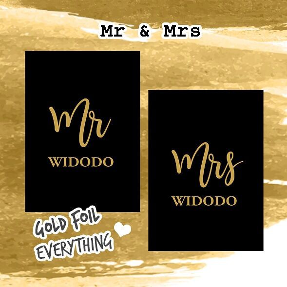 Custom Paspor Cover Simple Gold Foil