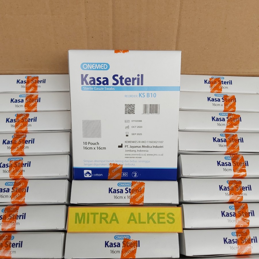 Kasa Steril OneMed 16x16cm. Kasa sterile One Med 16 x 16 cm. K Kasa Lipat Steril. Sterile Gauze Swab