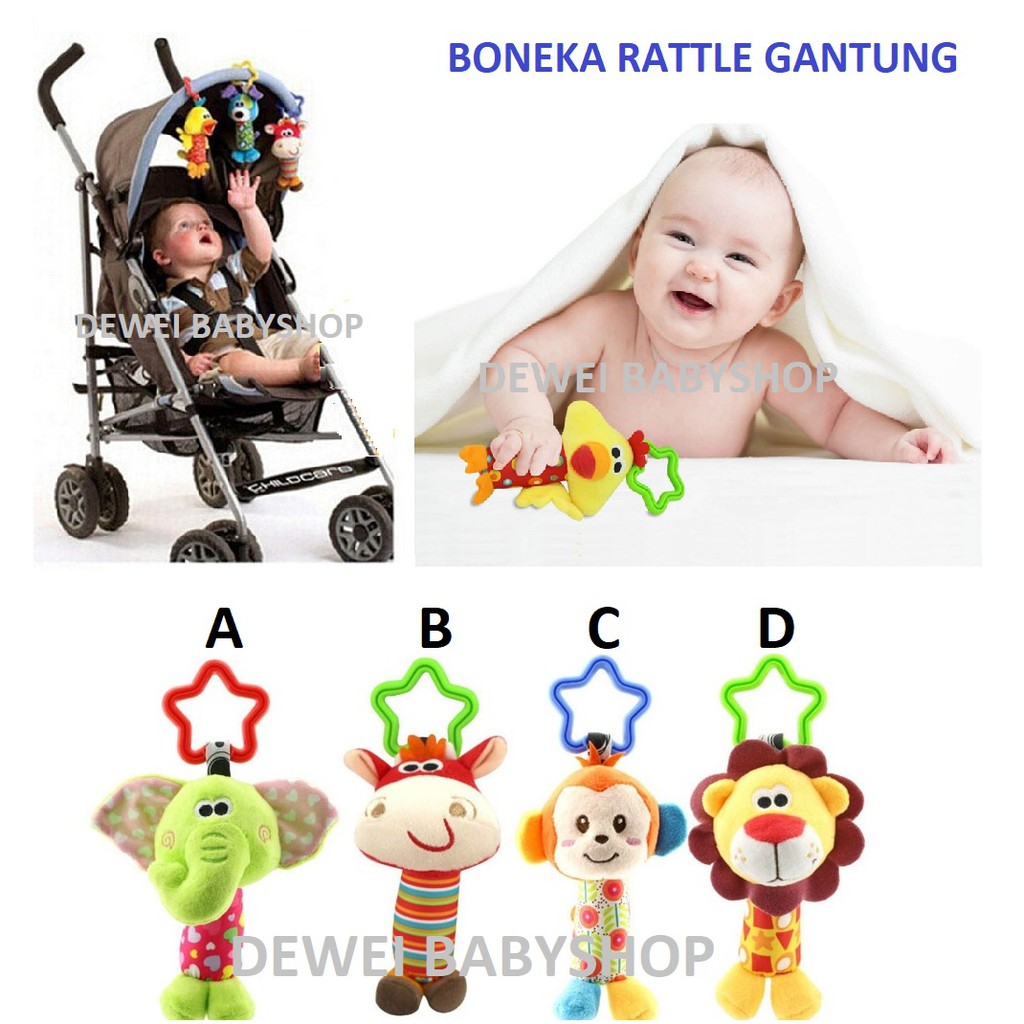 Boneka Rattle Gantung ( Mainan Kereta Anak Bayi - Baby Doll Stroller Toys Toy )