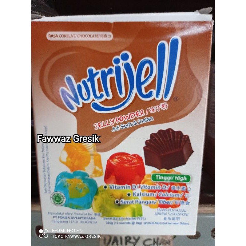 Nutrijell / Nutrijel Coklat Besar 1 Box kotak Besar ( 12 x 30gr)