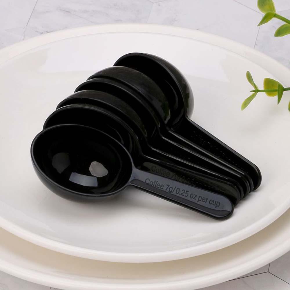 Sendok Bumbu QUINTON 24pcs Sendok Makan Hitam 7g/0.25oz Sendok Takar Plastik