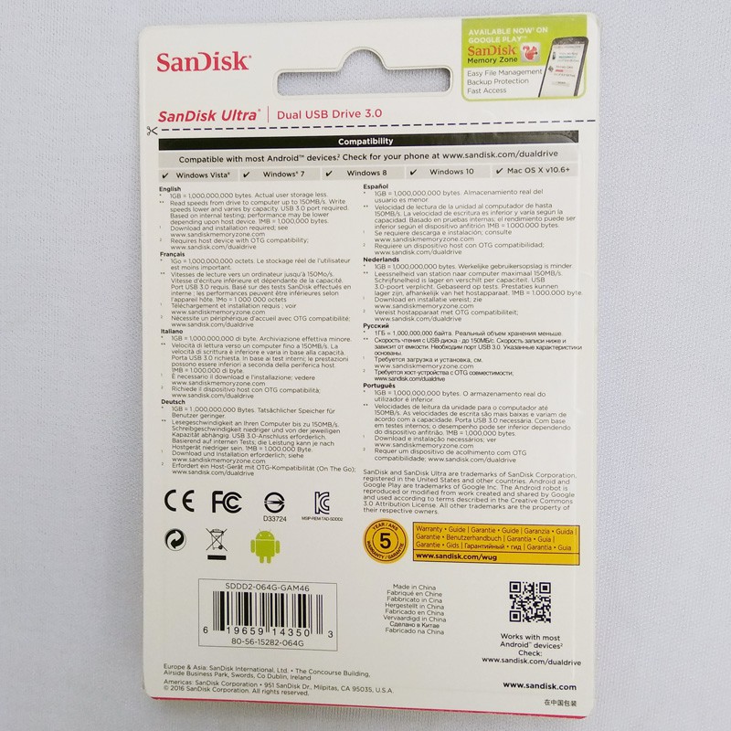 SANDISK DUAL USB DRIVE 3.0 64GB BISA FLASHDISK BISA OTG JAMIN 100% ORIGINAL GARANSI RESMI