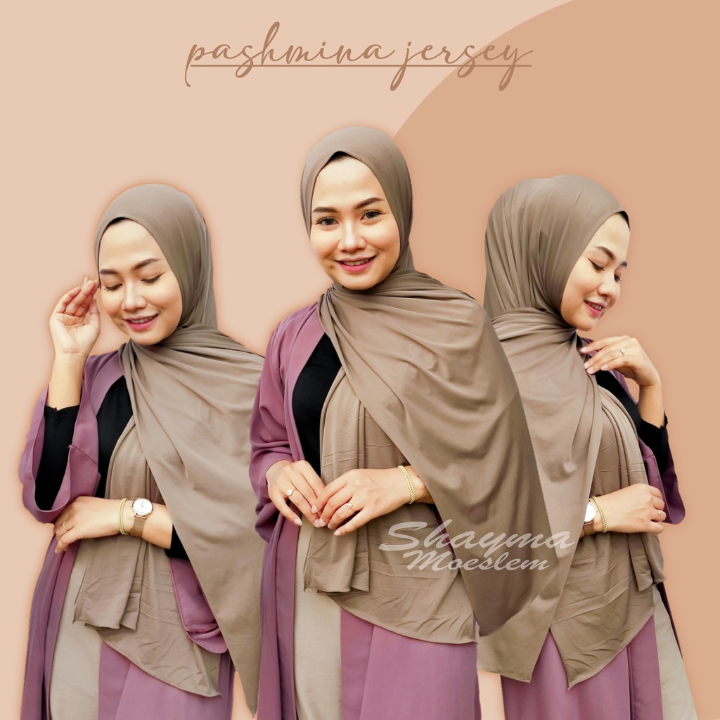 Pashmina Jersey Malay Shawl Panjang 180x75cm / Pasmina Bahan Jersey