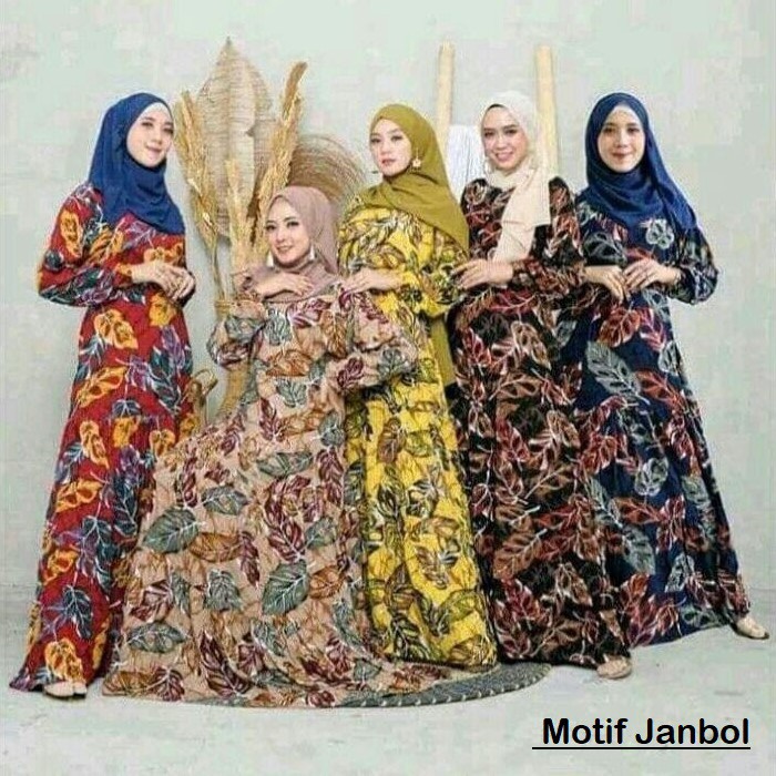 Gamis Katun Busui Motif / Baju Wanita Dress / Gamis Terbaru