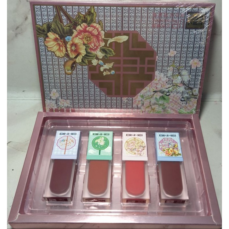 PAKET BINMEI 4IN1 LIP CREAM | LIP GLOSS MATTE MOISTURIZING ORI NO.8260