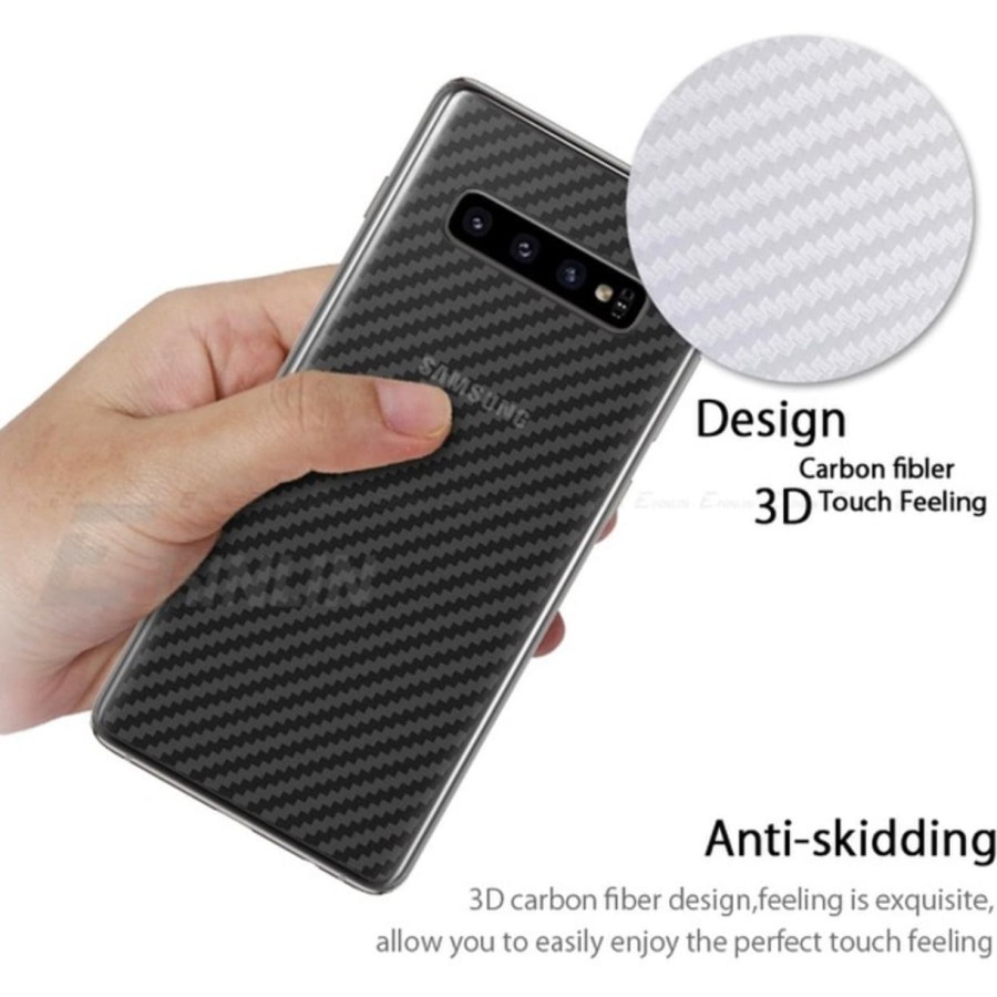 Back skin karbon atau gaskin carbon 3d samsung note 8, anti gores anti jamur anti licin