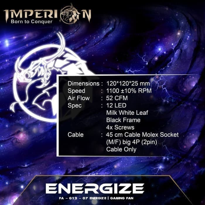 Fan Casing 12CM Imperion Energize RGB