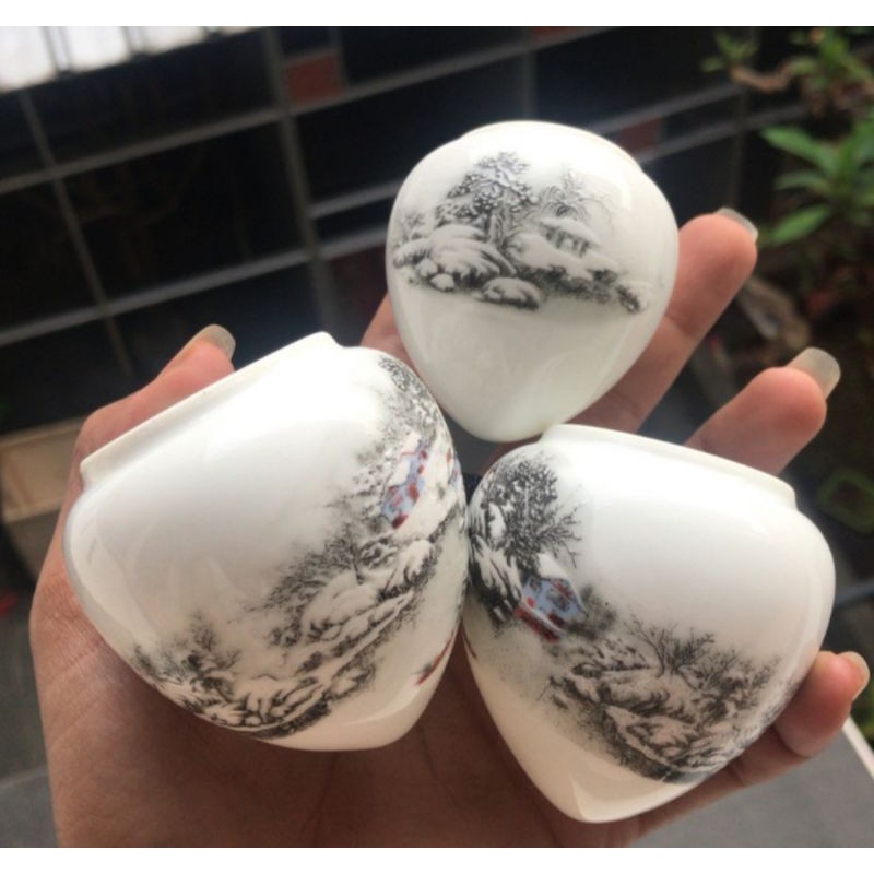 CEPUK KERAMIK TEMPAT MAKAN BURUNG KICAU TANPA BOX