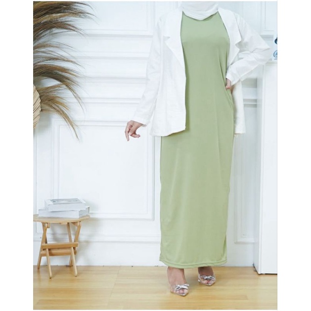 JF Inner Span Inspan Long Dress / Iner Dress Tanpa Lengan