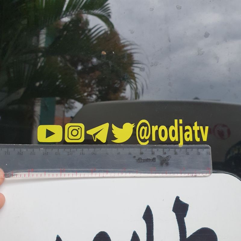

sticker cutting rodjatv kuning 15cm