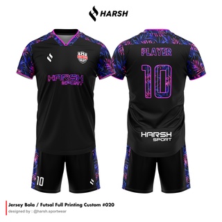 Jersey Futsal / Sepak Bola Full Printing Bebas Custom Design H020