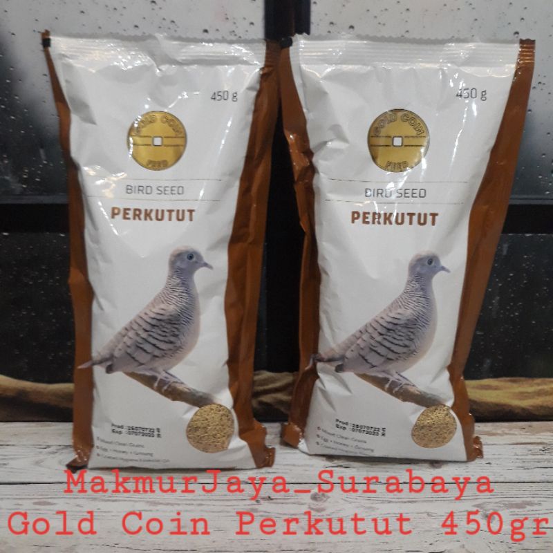 Gold Coin Perkutut 450gr . pakan burung perkutut