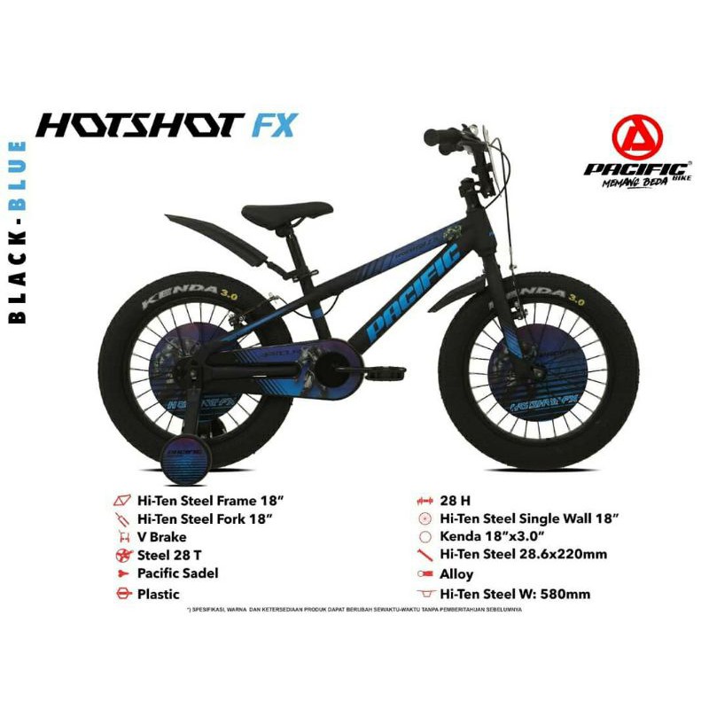 Sepeda BMX 16 inch Merk Pacific Hotshot FX
