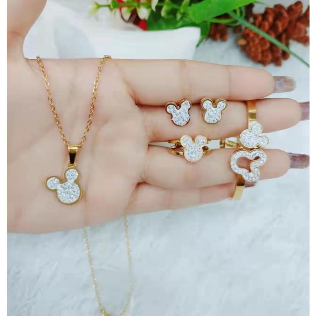 Titanium Set Anak Perhiasan Fashion kalung/gelang/anting/cincin 1251-1252