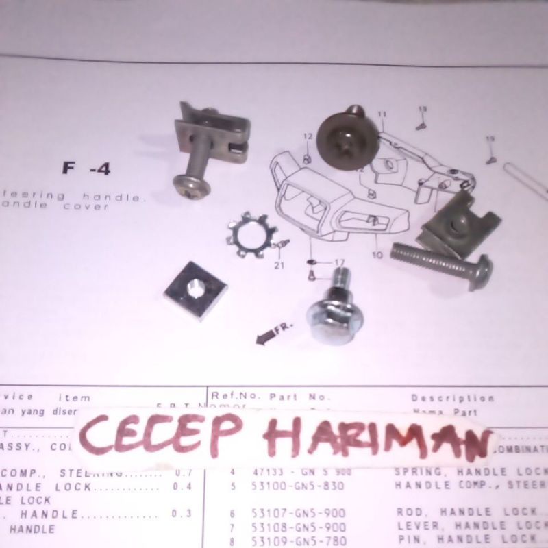 baut batok lampu depan Astrea grand legenda impressa