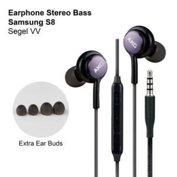 Earhpone Stereo Bass Samsung S8 Hansfree Universan Berkualitas Hetset