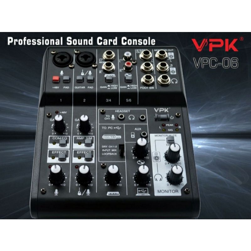 Mixer soundcard console VPK VPC-06