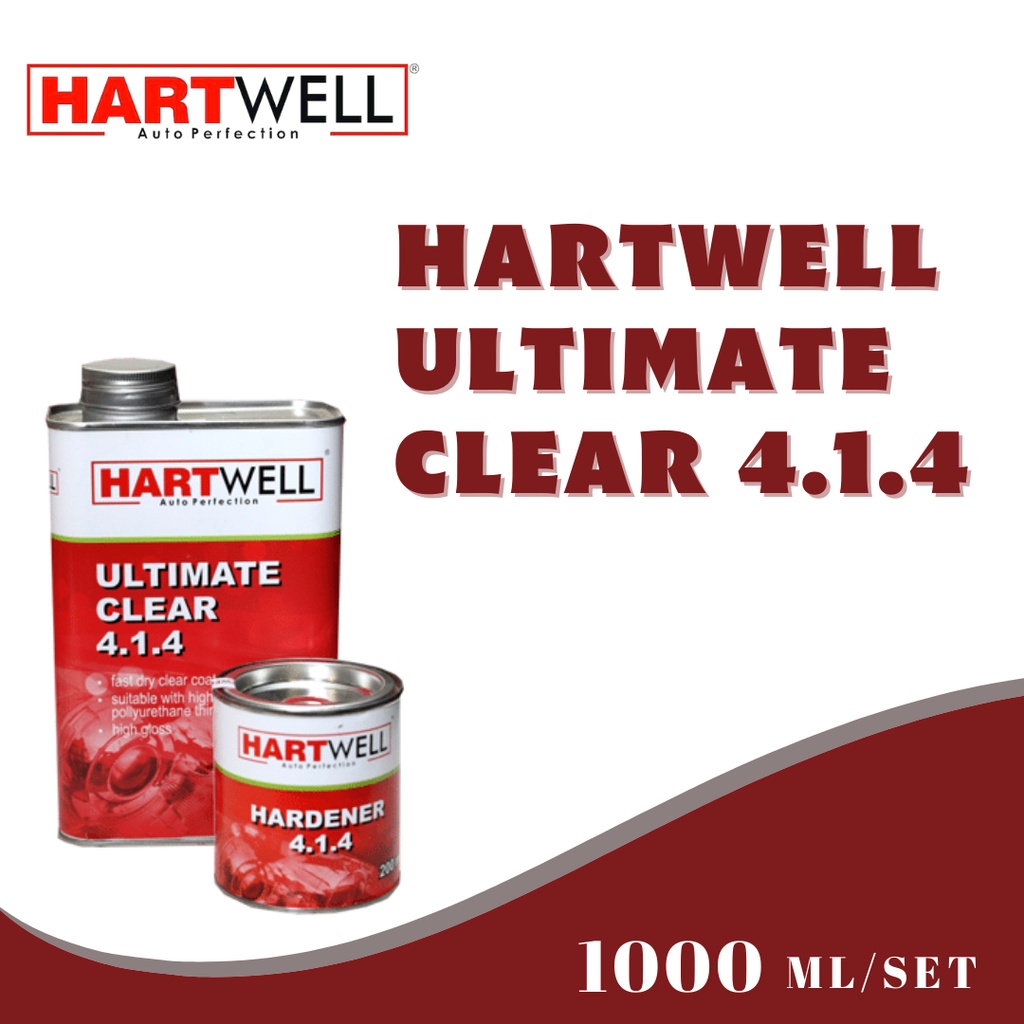 Jual Hartwell Ultimate Clear 4.1.4 1 L /set (Pernis Motor / Varnish