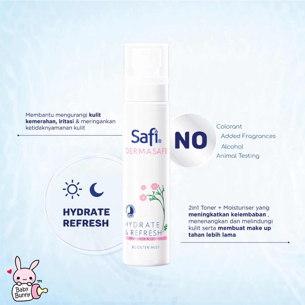 ❤ BELIA ❤ Safi Dermasafe Gel Cleanser Mousse Booster Mist Day Night Moisturizer 3 Essential Kit