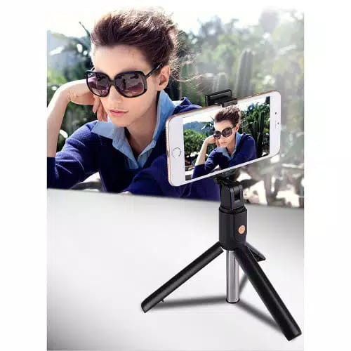 # HJ # K07 - Tripod 2 IN 1 / Mini Dekstop Tongsis Tripod Selfie Stick Plus