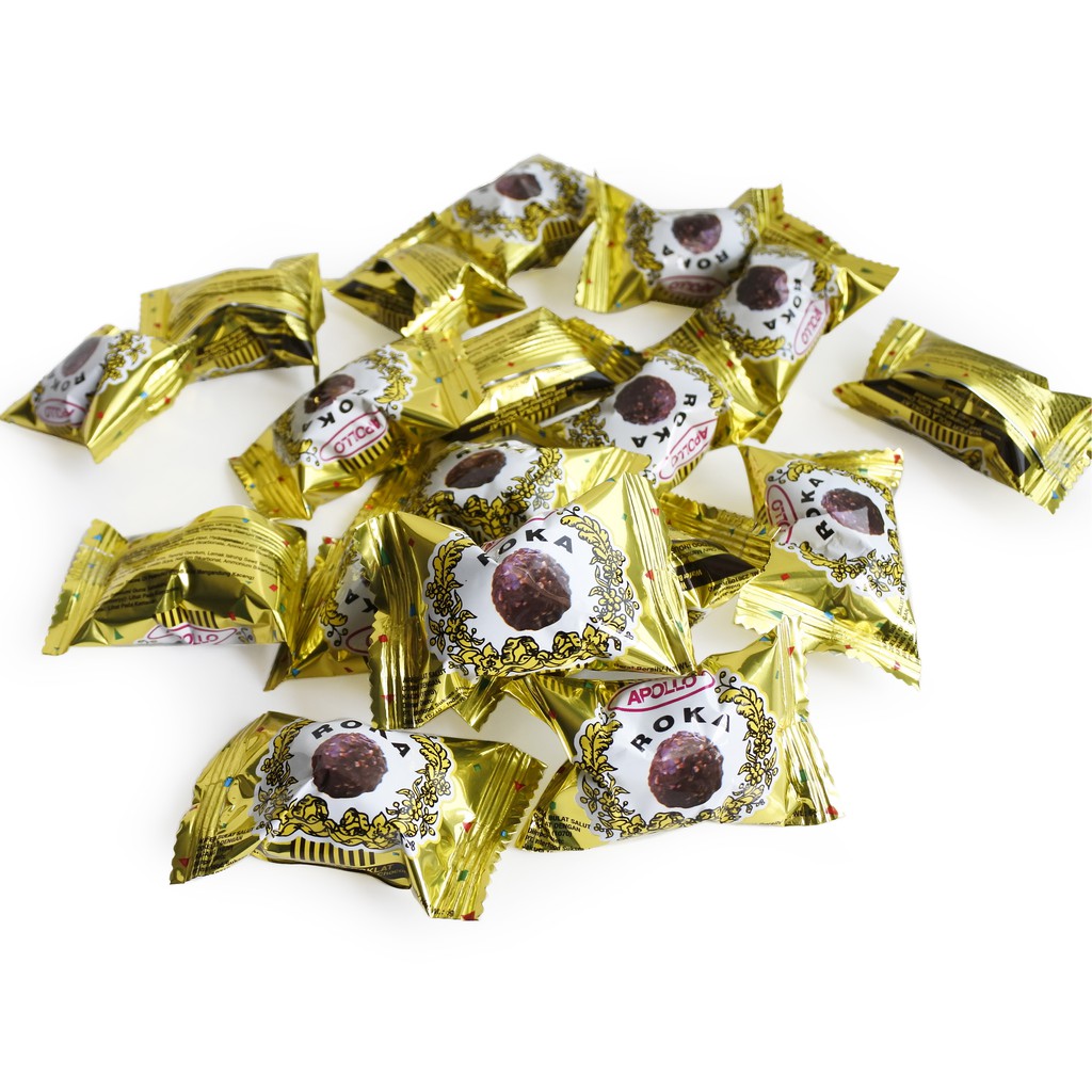 Roka Apollo 70 Pcs Wafer Ball Coklat Import Oleh Oleh Haji Umroh Original