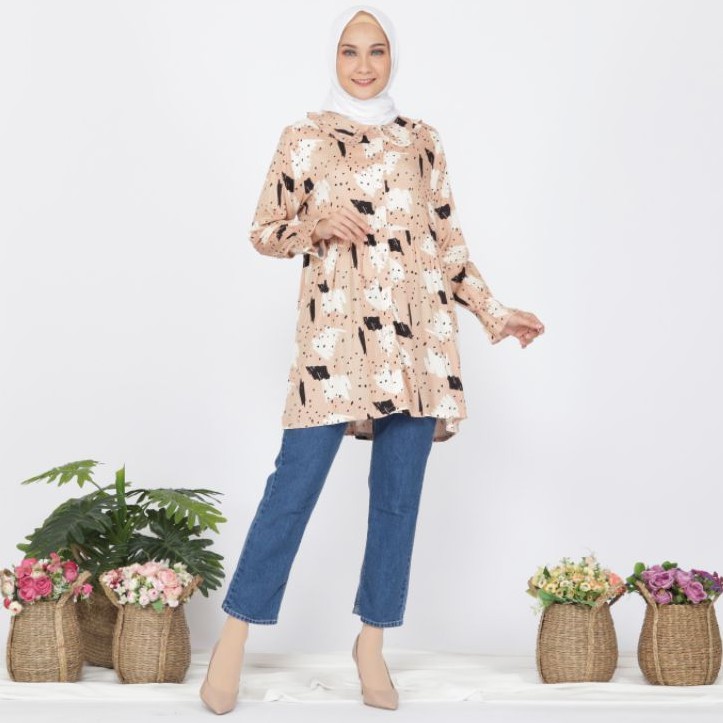 Sofia - KEMEJA TUNIK MUSLIM RAYON BUSUI LEBARAN