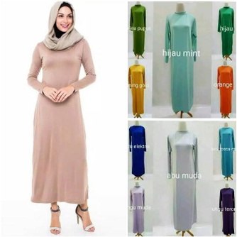 GAMIS MANSET DALAMAN KAFTAN / GAMIS LENGAN PANJANG COCOK UNTUK BB 45-65KG / COD GAMIS BAHAN SPANDEK / MANSET GAMIS PANJANG//PGM