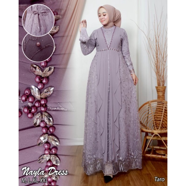 READY. NAYLA DRESS//GROSIR_KEBAYA_TANAH_ABANG