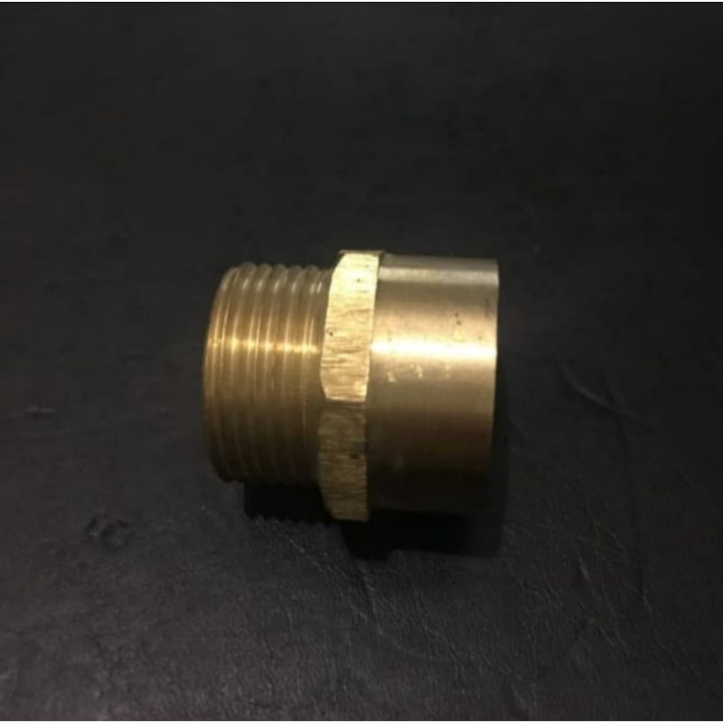 Sok Kran Pipa Kuningan Drat 3/4" Ke Pipa 3/4"