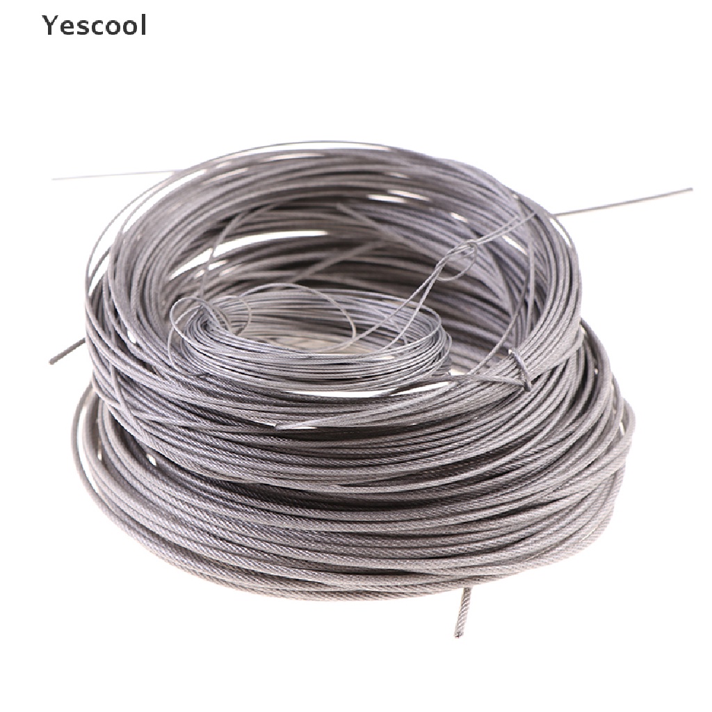 Yescool Tali Pancing Bahan Stainless Steel 304 Lembut Ukuran 7x7 Panjang 10M