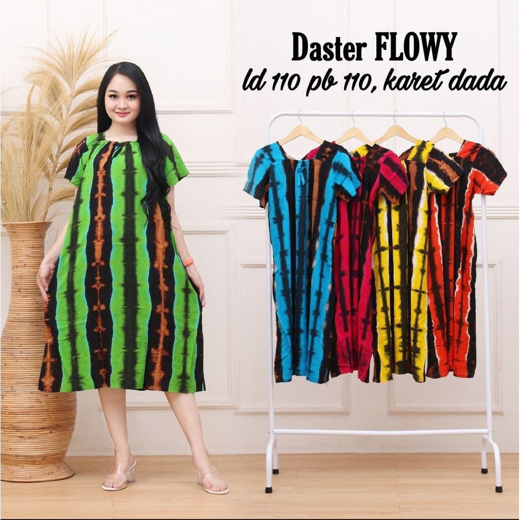 daster abstrak kaktus flowy lukis grosir batik murah busui pakaian wanita kekinian baju tidur