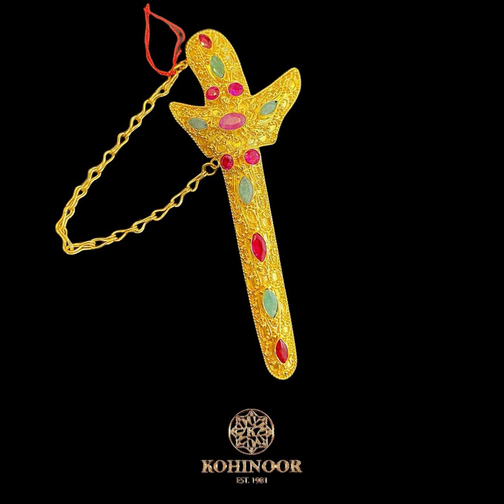KOHINOOR BROS KERIS GOLD BALI UKIR KADAR 900 ASLI