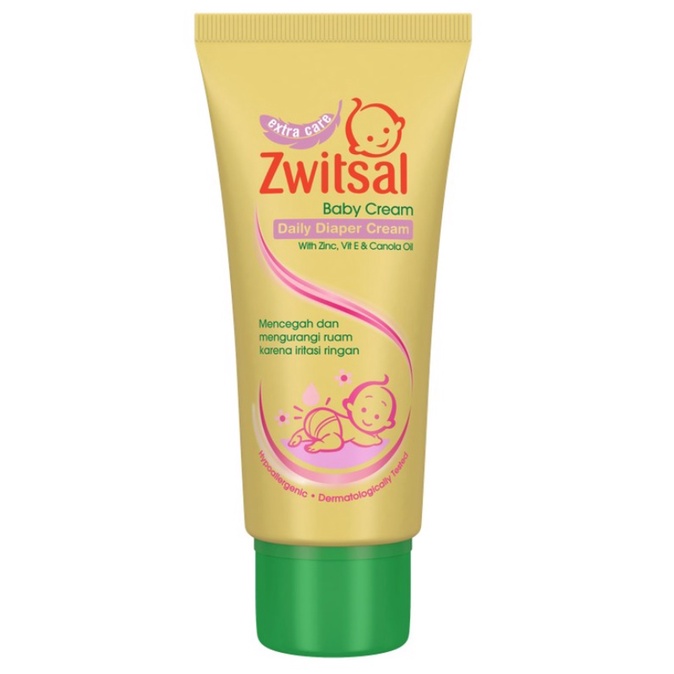 Zwitsal Baby Daily Diaper Cream Tube 50Gr - Krim Ruam Popok Bayi