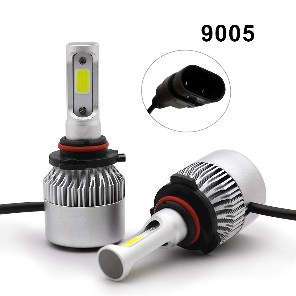 Lampu Mobil LED COB Headlight 8000LM 9005/HB3/H10 S2 Chip 2 PCS