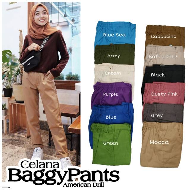 Celana baggypants american drill