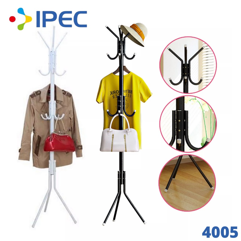 Stand Hanger Coat Rack / Gantungan Baju Jaket Topi 9 Kait / Standing Hanger Gantungan Berdiri Untuk Tas Dasi Payung Mantel Minimalis Aesthetic Serbaguna Stainless Steel Anti Karat Kokoh