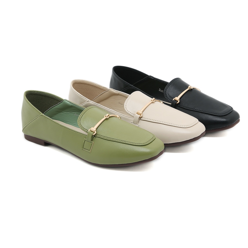 JISO RYONA Daniella-22 Sepatu Flat shoes Wanita Loafer Import