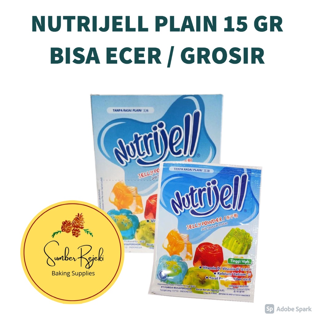 

Nutrijell Rasa Plain Kemasan Besar 15 Gr / 15gr